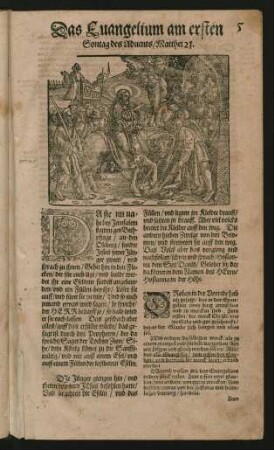 Das Evangelium am ersten Sontag des Advents ...