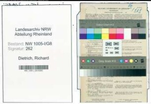 Entnazifizierung Richard Dietrich , geb. 12.10.1889 (Postbetriebswart)