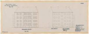 Wohnhausbebauung Seegefelder Straße für Harre, Berlin-Spandau: Haus 30, Hofansicht und Straßenansicht 1:100