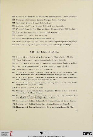 Stoffe und Kissen (Nr. 993-1099)