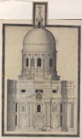 Projekt für eine Garnisonskirche, Fassadenansicht