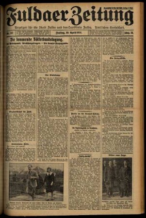 Erste Ausgabe vom Freitag, den 10. April 1931.