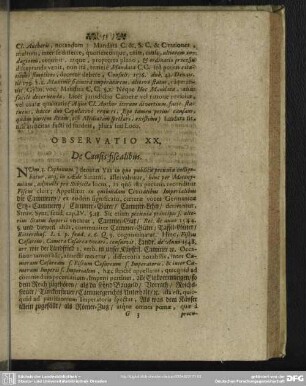 Observatio XX. De Causis fiscalibus