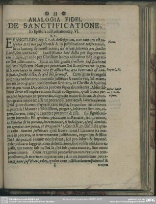 Analogia Fidei, De Sanctificatione