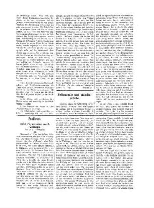Feuilleton : Eine Ferienreise nach Chicago ; III