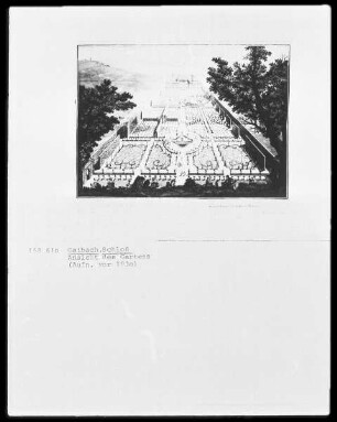 Gaibach, Schloss, Ansicht des Gartens