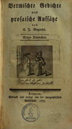 Vermischte Gedichte und prosaische Aufsätze, 1