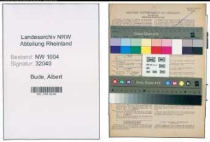 Entnazifizierung Albert Bude , geb. 09.03.1902 (Schaffner)