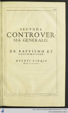 Secunda Controversia Generalis.