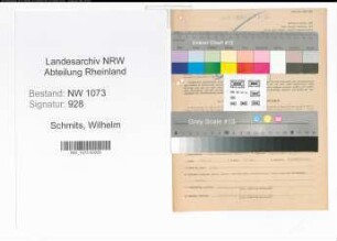 Entnazifizierung Wilhelm Schmits , geb. 18.11.1899 (Spediteur)