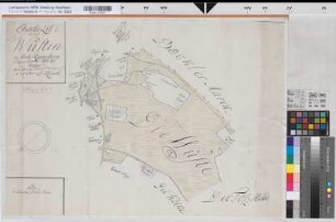 Hörste (Halle) Vermessung der Wüste (Hörster Anteil) vor 1782 o.M. 49 x 69,5 kol. Zeichnung M. Christian Lud. Reinhold Spez.Verz. Markenkarten X Nr. 81