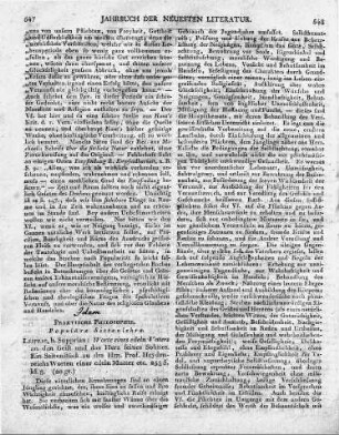Leipzig, b, Supprian: Worte eines edeln Vaters an den Geist und das Herz seines Sohnes. Ein Seitenstück zu des Hrn. Prof. Heydenreichs Worten einer edeln Mutter etc. 253 S. kl. 8.