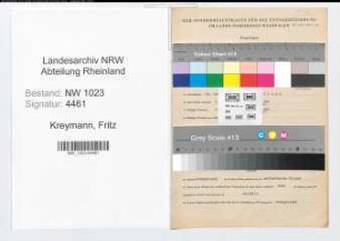 Entnazifizierung Fritz Kreymann , geb. 12.02.1894 (Kaufmann)