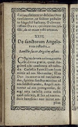 XXVI. De sanctorum Angelorum custodia