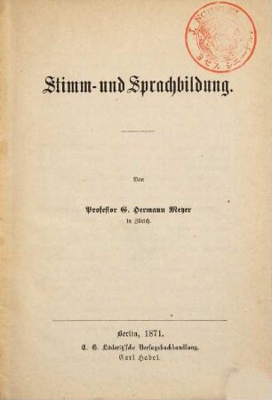 Stimm- und Sprachbildung