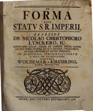 De Forma Sive Statu S.R. Imperii