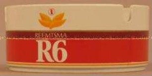 Aschenbecher mit Werbeaufdruck für "R6"-Zigaretten
