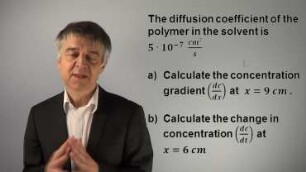 Calculation of the diffusion rate using FICKs first law