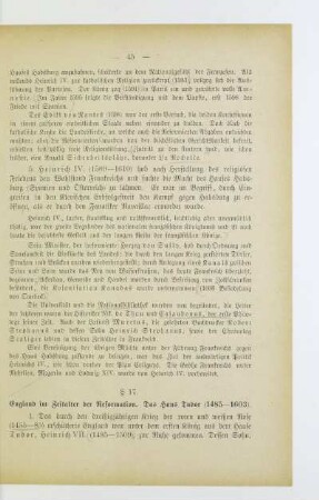 § 17. England im Zeitalter der Reformation. Das Haus Tudor (1485-1603)
