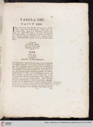 Tabula LXIX. Caput LXIX