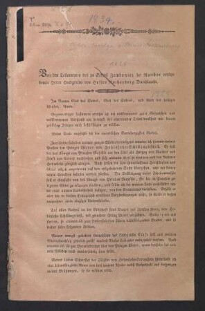 [Testament vom 5. November 1825.]