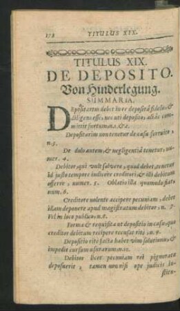 Titulus XIX. De Deposito.
