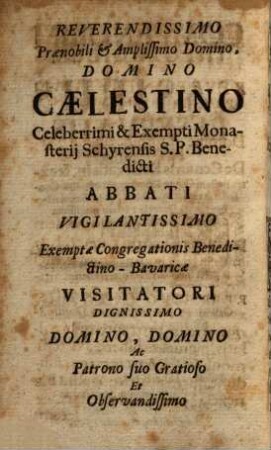 Compendium Theologicum De Casibus Reservatis : In genere, et in specie De Censuris Reservatis in, & extra Bullam Coenae Domini ; pro omnibus Confessarijs ... congestum, ...