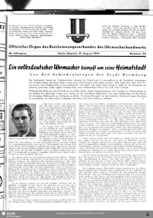 Ein volksdeutscher Uhrmacher kämpft um seine Heimatstadt