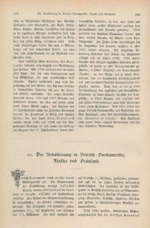 22. Die Bevölkerung von Britisch-Nordamerika, Alaska und Grönland