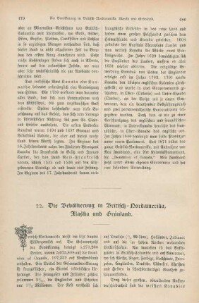 22. Die Bevölkerung von Britisch-Nordamerika, Alaska und Grönland