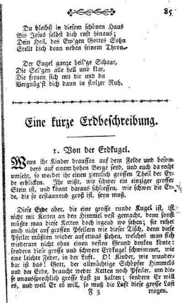 Von der Erdkugel