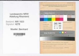 Entnazifizierung Bernhard Mueller , geb. 22.07.1905 (Feinmechaniker)