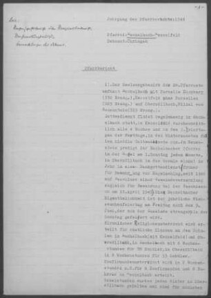 Eschelbach-Kesselfeld: Pfarrbericht 1948