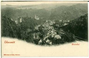 Tharandt. Blick ins Badetal auf Tharandt