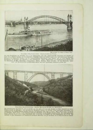 Deutsches Verkehrsleben. Kaiser Wilhelm-Brücke bei Müngsten