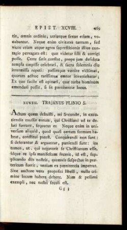XCVIII. Trajanus Plinio S