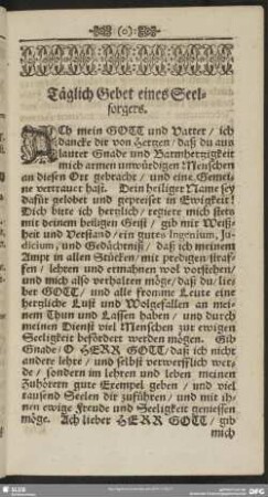 Täglich Gebet eines Seelsorgers