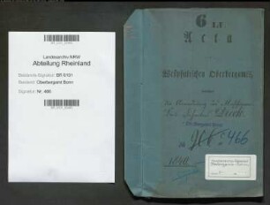 Dieck, Adolf Ferdinand Eduard geb. 29.05.1813; Baurat; ausgeschieden 1869; Personalakten Band 3