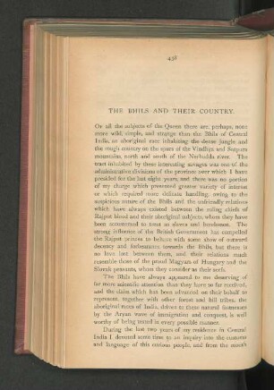 The Bhils and their Country.