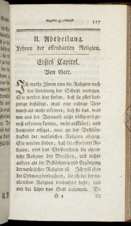 II. Abtheilung. Lehren der offenbarten Religion.