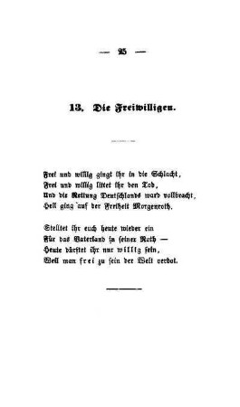 13. Die Freiwilligen