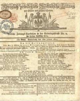 Zeitung für die Allgemeine Öffentlichkeit. 1814