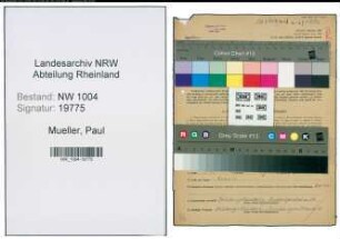 Entnazifizierung Paul Mueller , geb. 13.05.1902 (Schlosser)
