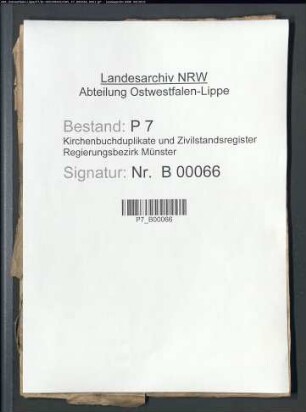 Belegakte zum Heiratsregister 1810 der Munizipalität Beelen