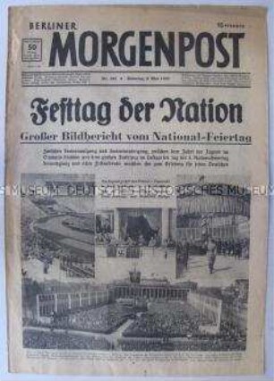 Tageszeitung "Berliner Morgenpost" mit Bildberichten zum 1. Mai 1937