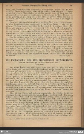Die Photographie und ihre militairischen Verwendungen