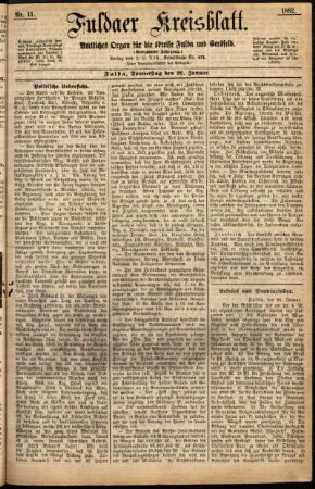 Ausgabe vom Donnerstag, den 26. Januar 1882.