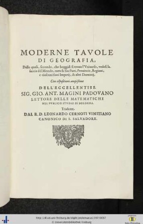 Moderne tavola di geografia.