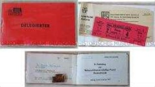 Delegiertenausweisheft der National-Demokratische Partei Deutschlands (NDPD)