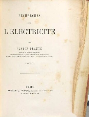 Recherches sur l'électricité, II